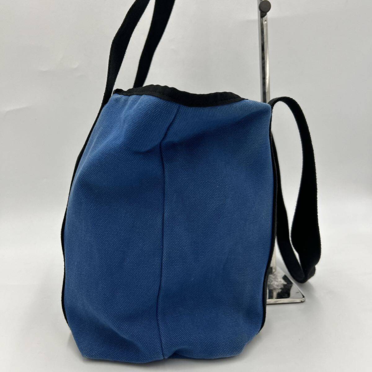 C @ 高級感溢れる '人気モデル' OROBIANCO オロビアンコ 高品質 キャンバス地 トートバッグ 手提げ 肩掛け鞄 ハンドバッグ 婦人鞄 BLUE の画像4