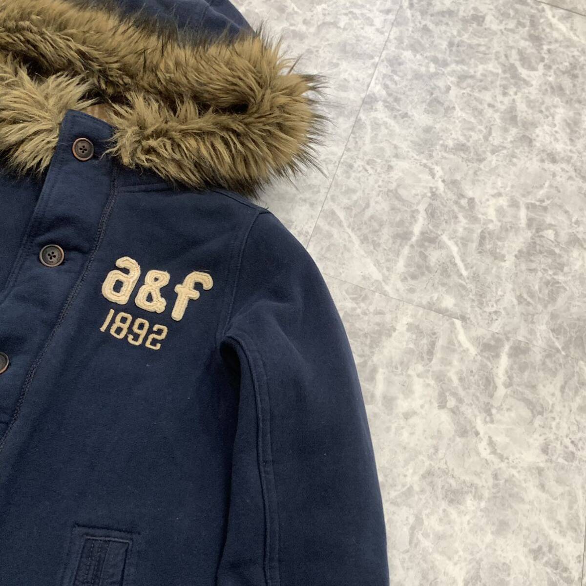 M ▼ 大きいサイズ!! '着心地抜群' Abercrombie＆Fitch アバクロンビーアンドフィッチ 裏地ボア スウェット パーカ / フーディ size:XL_画像3