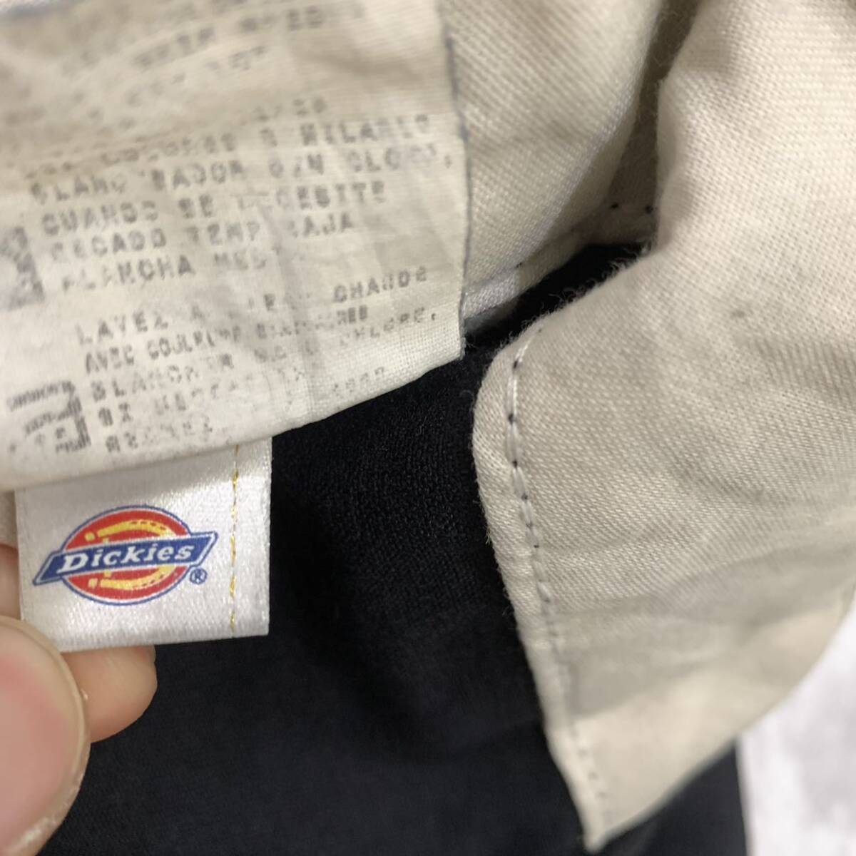 K ▼ 大きいサイズ!! '履き心地抜群' Dickies ディッキーズ ロゴパッチ ストレート ワークパンツ チノパン メンズ ボトムス BLK_画像7