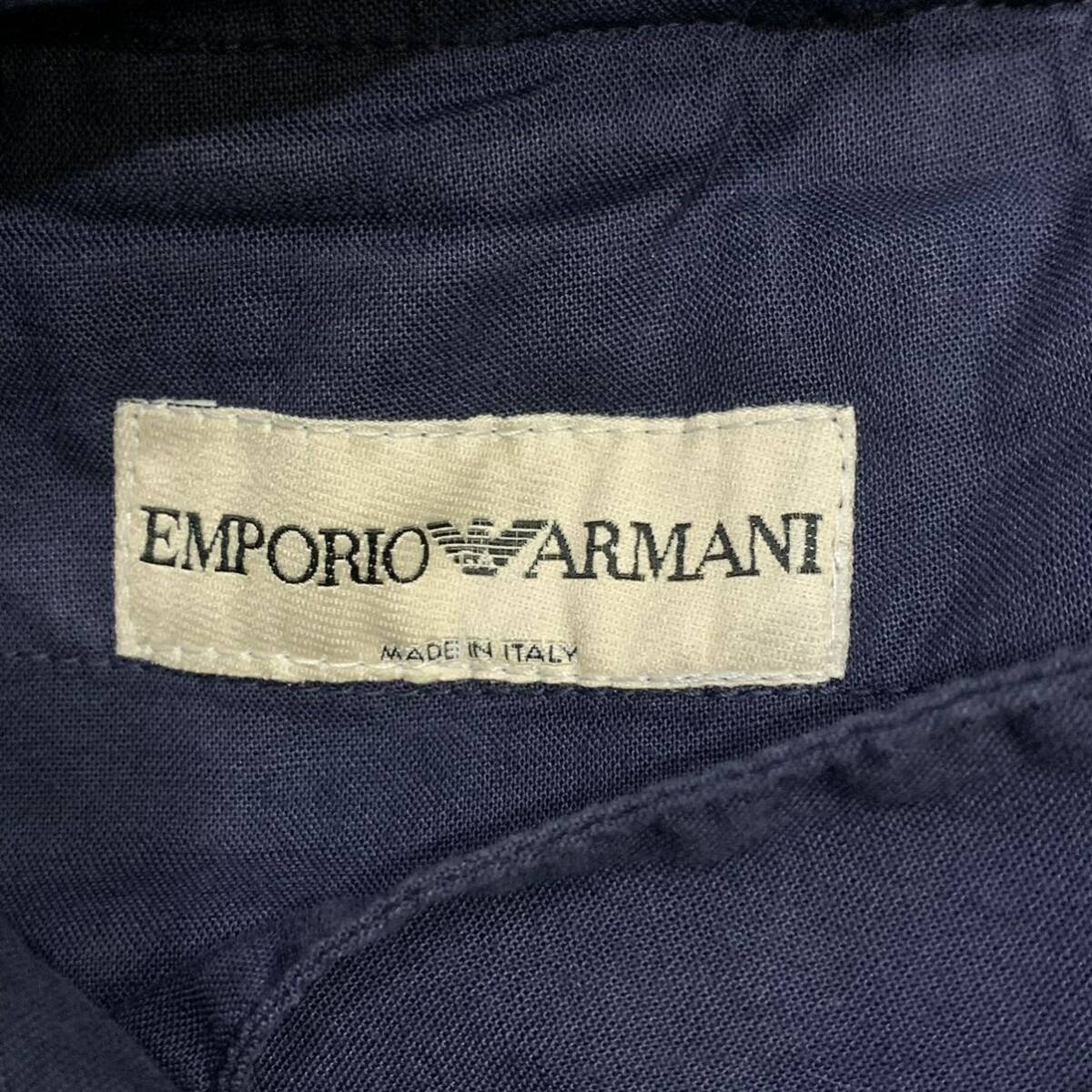 AA1 ▼ 都会のカジュアルウェア '履き心地抜群' EMPORIO ARMANI エンポリオアルマーニ リネン100% ウエストゴム イージーパンツ size:52_画像6