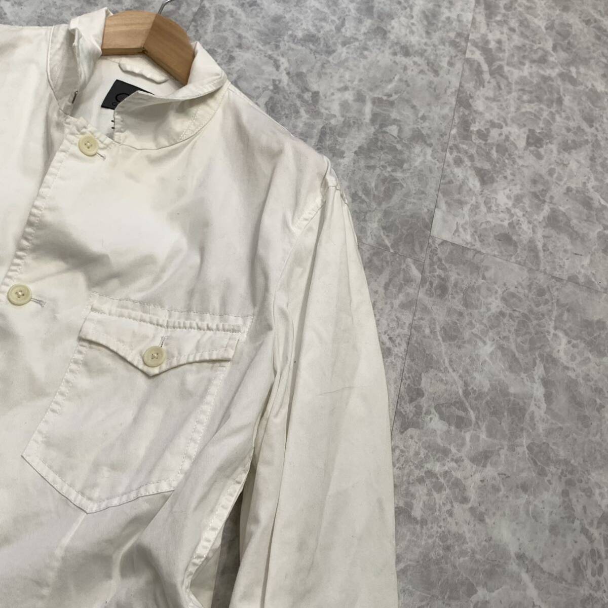 U ▼ 大きいサイズ!! '着心地抜群' Calvin Klein カルバンクライン コットン100% ボタン ジャケット size:3L アウター メンズ WHITE_画像3