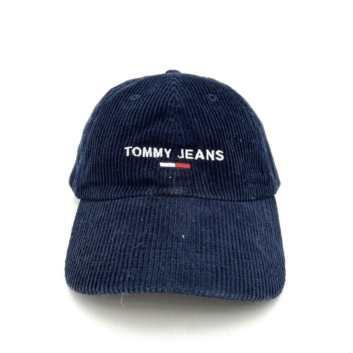 @ 人気モデル '洗礼されたデザイン' TOMMY JEANS トミー ジーンズ COTTON ストラップバッグ コーデュロイ キャップ 帽子 0S レディース _画像1