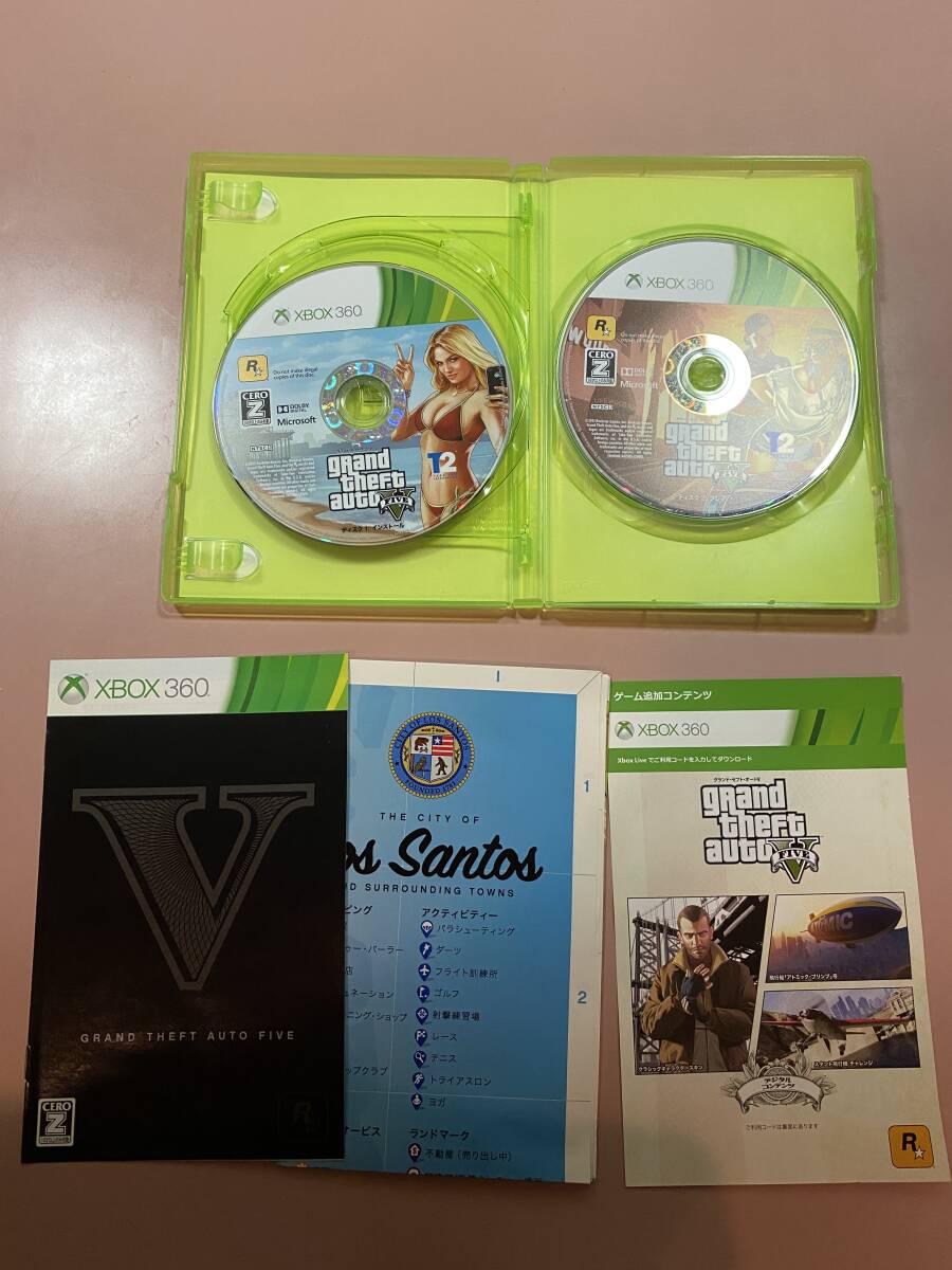 初回特典付 Xbox360★グランド・セフト・オート V グラセフ 5★used☆GTAV☆import Japan_画像2