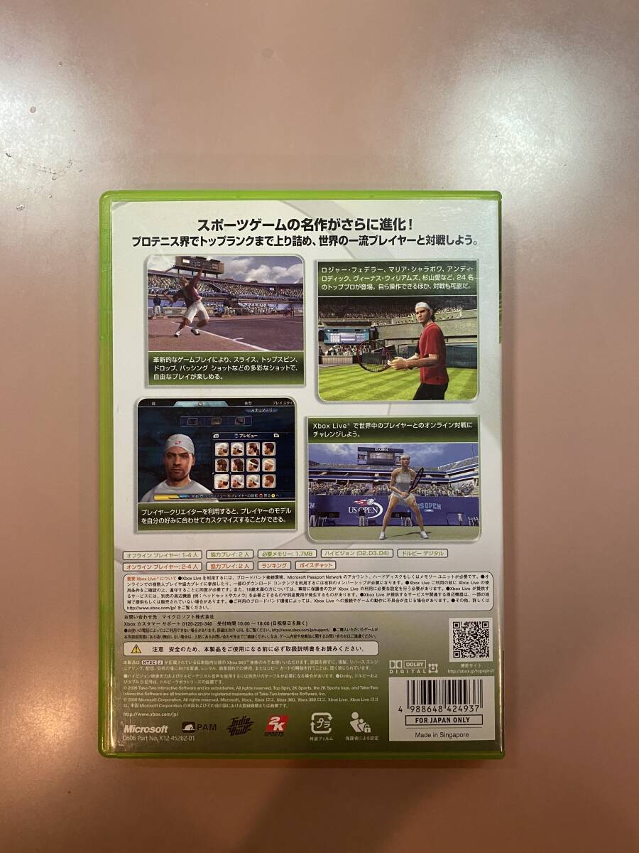 Xbox360★トップスピン２★used☆Top Spin 2☆import Japanの画像3