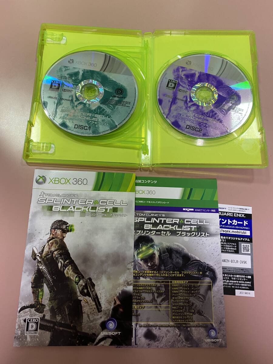 後方互換対応済 特典DLCカード付 Xbox360★スプリンターセル ブラックリスト★used☆Splinter Cell Blacklist☆import Japan JP_画像2