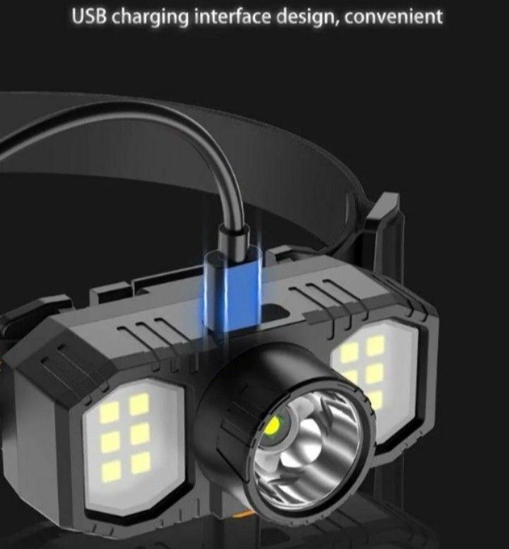 【NEW】ヘッドライト USB充電式 LED COB磁気 高輝度 防水 90°可動式 サイズ調整可能 アウトドア  釣りライト
