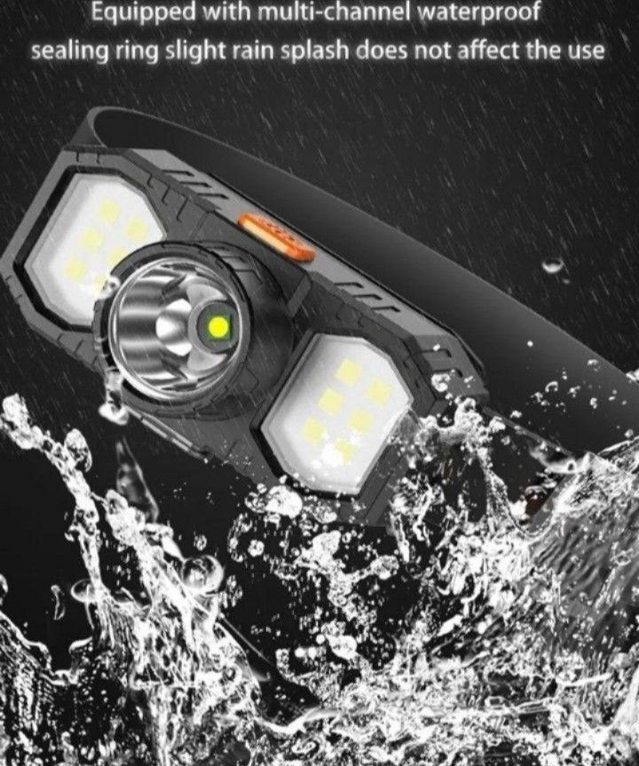 【NEW】ヘッドライト USB充電式 LED COB磁気 高輝度 防水 90°可動式 サイズ調整可能 アウトドア  釣りライト