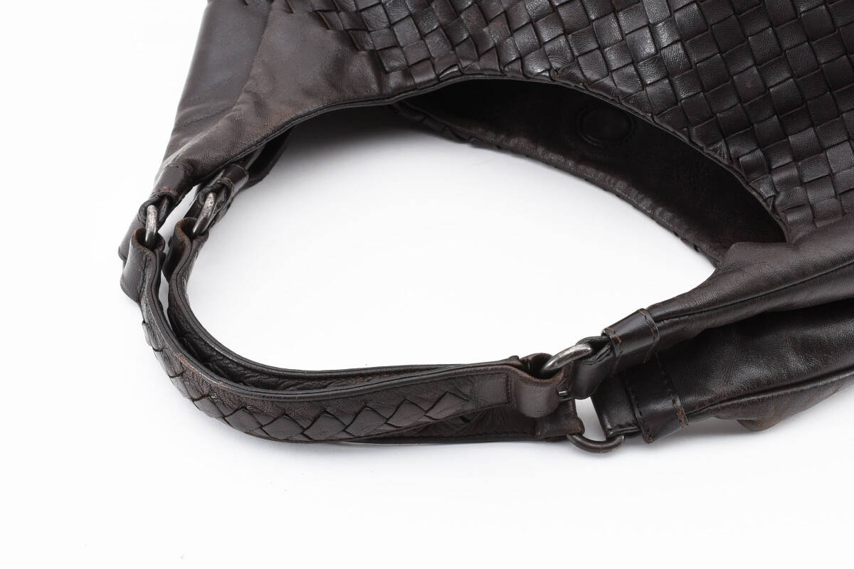 1円〜美品 BOTTEGA VENETA ボッテガヴェネタ　イントレチャート　125787　ショルダーバッグ　ブラウン_画像7