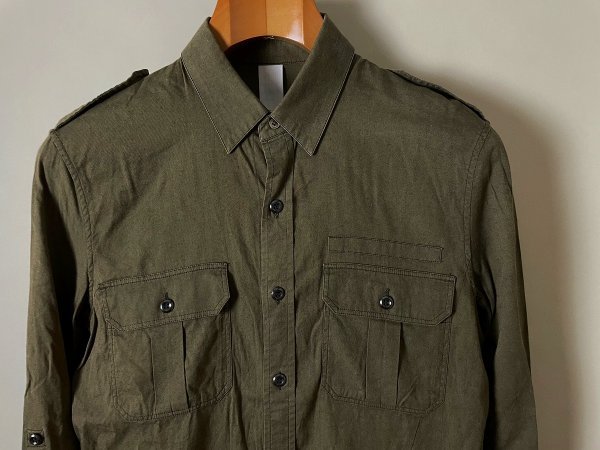 [ free shipping beautiful goods domestic regular goods made in Japan ]ATTACHMENT Attachment cotton rayon e Poe let attaching military shirt ( long sleeve ) 2 USED