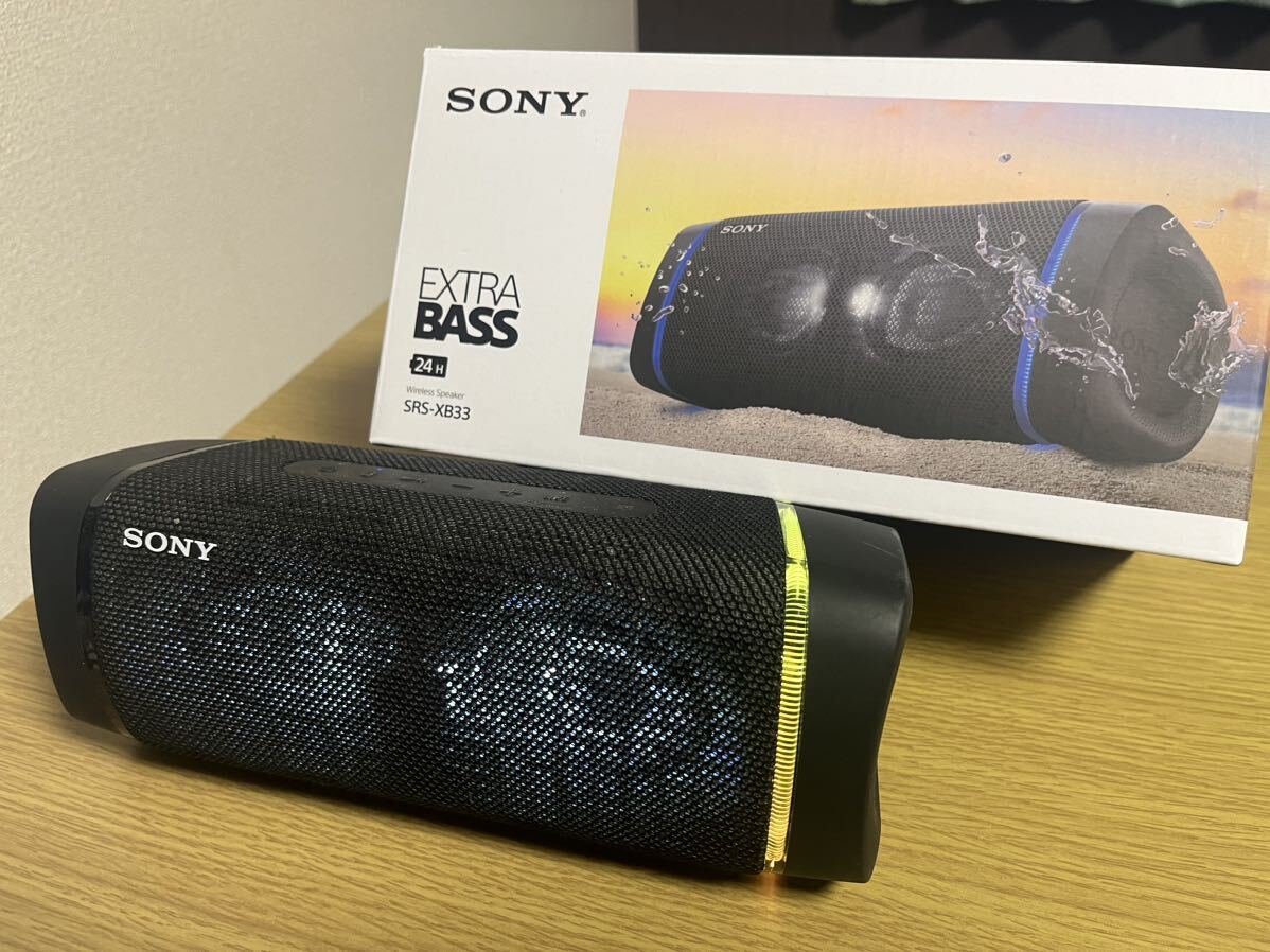 ソニー SONY ワイヤレスポータブルスピーカー SRS-XB33 防水 防塵 防錆 Bluetooth 中古 _画像1