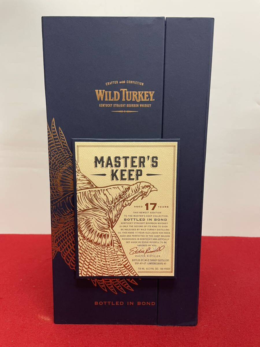 古酒 未開栓 ワイルド ターキー 17年 マスターズ キープ ボトルド イン ボンド ＊箱付 750ml 50% バーボン WILD TURKEY_画像2