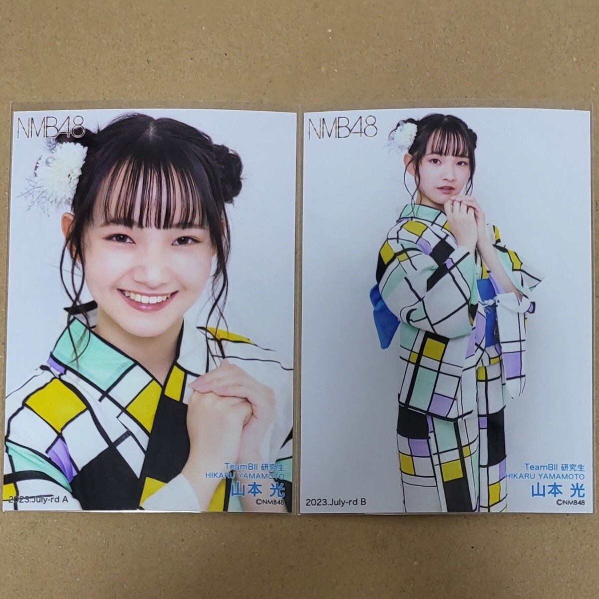 NMB48 山本光 月別ランダム生写真 2023 July-rd 7月 2種 コンプの画像1