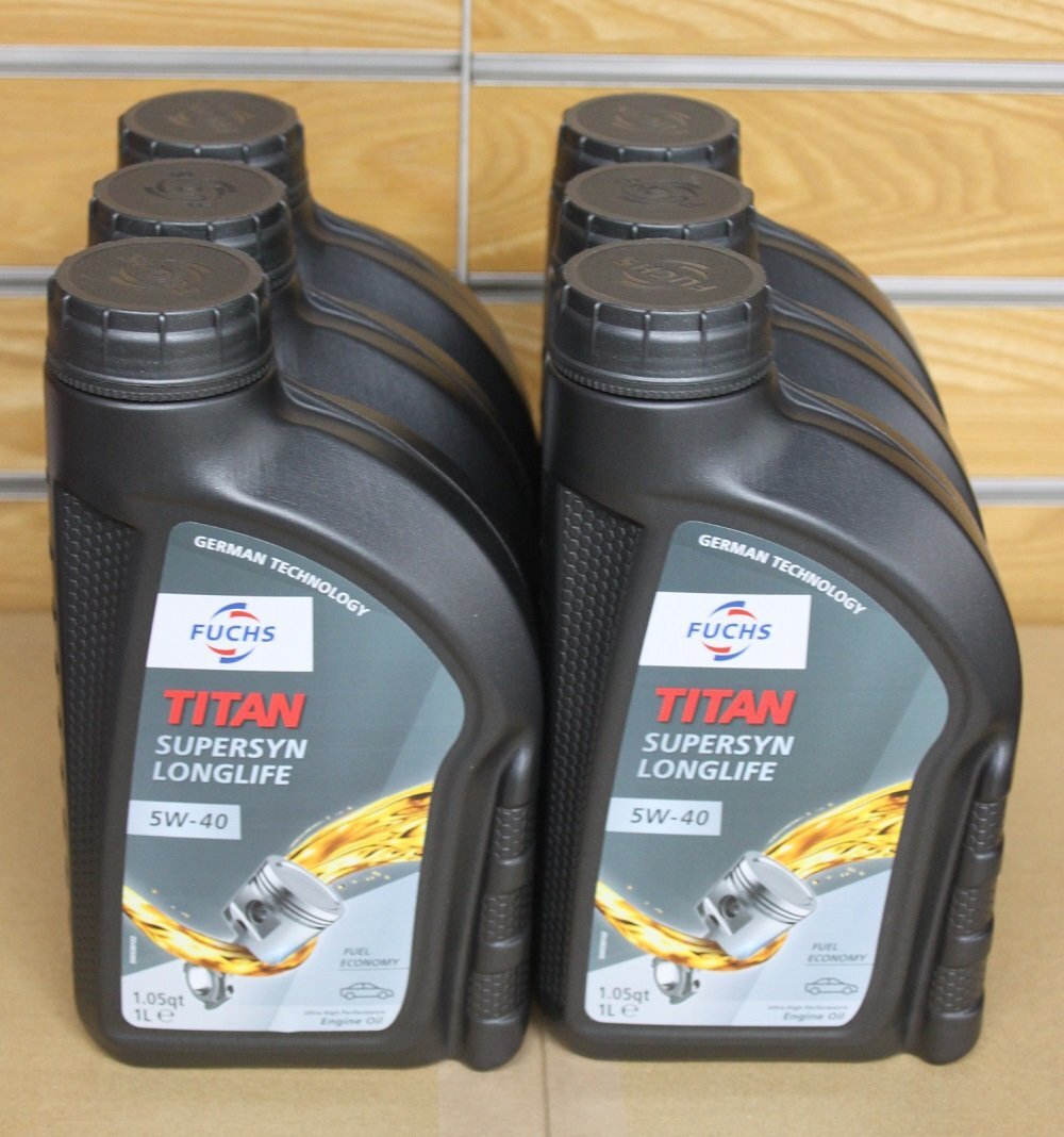 ★ БЕСПЛАТНАЯ ДОСТАВКА ★ FUCK / FUCHS TITAN SUPERSYN LONGLIFE 6L 1L Бутылка 6 бутылок (SAE Viscosity 5W-40) |