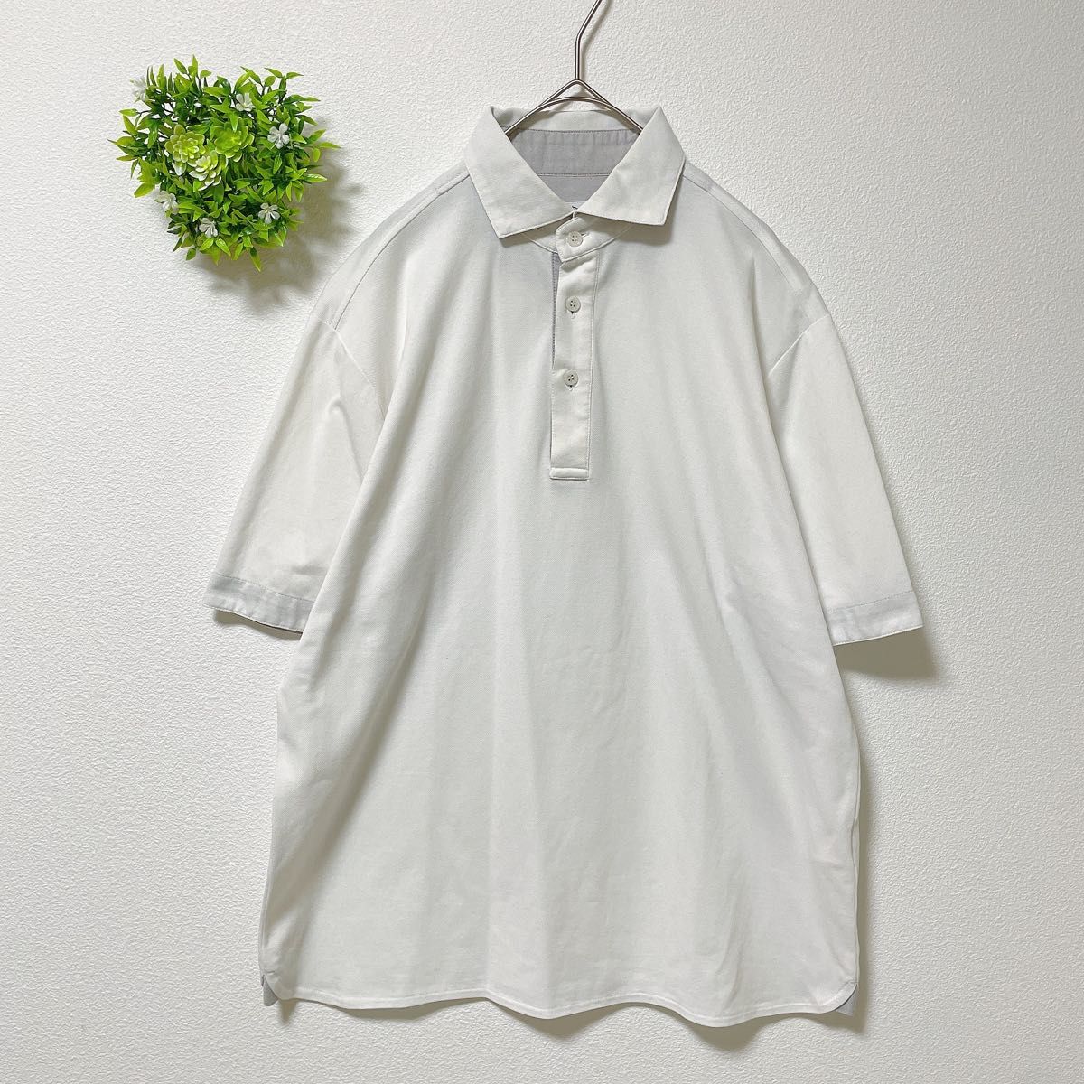 【BEAMS HEART ビームスハート】半袖 ポロシャツ XL ホワイト白　¥3,580→¥1,890 お値下げ！