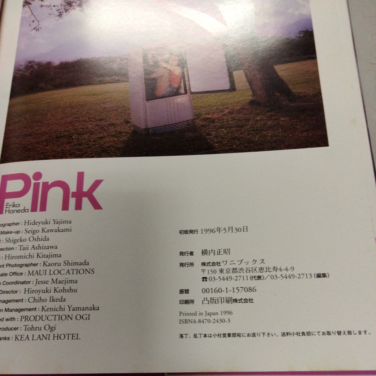 羽田惠理香 写真集 「Pink」 帯付き初版 ワニブックス_画像3
