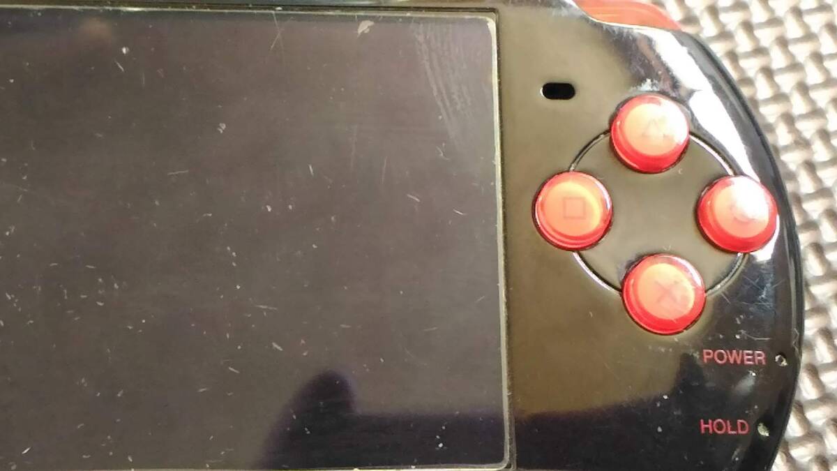 SONY PSP-3000 黒×赤 本体のみ バッテリーなし 一部難有り動作品の画像4