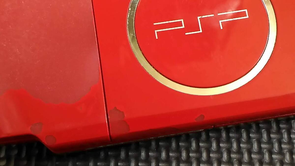 SONY PSP-3000 黒×赤 本体のみ バッテリーなし 一部難有り動作品の画像6