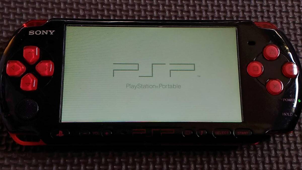 SONY PSP-3000 黒×赤 本体のみ バッテリーなし 一部難有り動作品の画像9