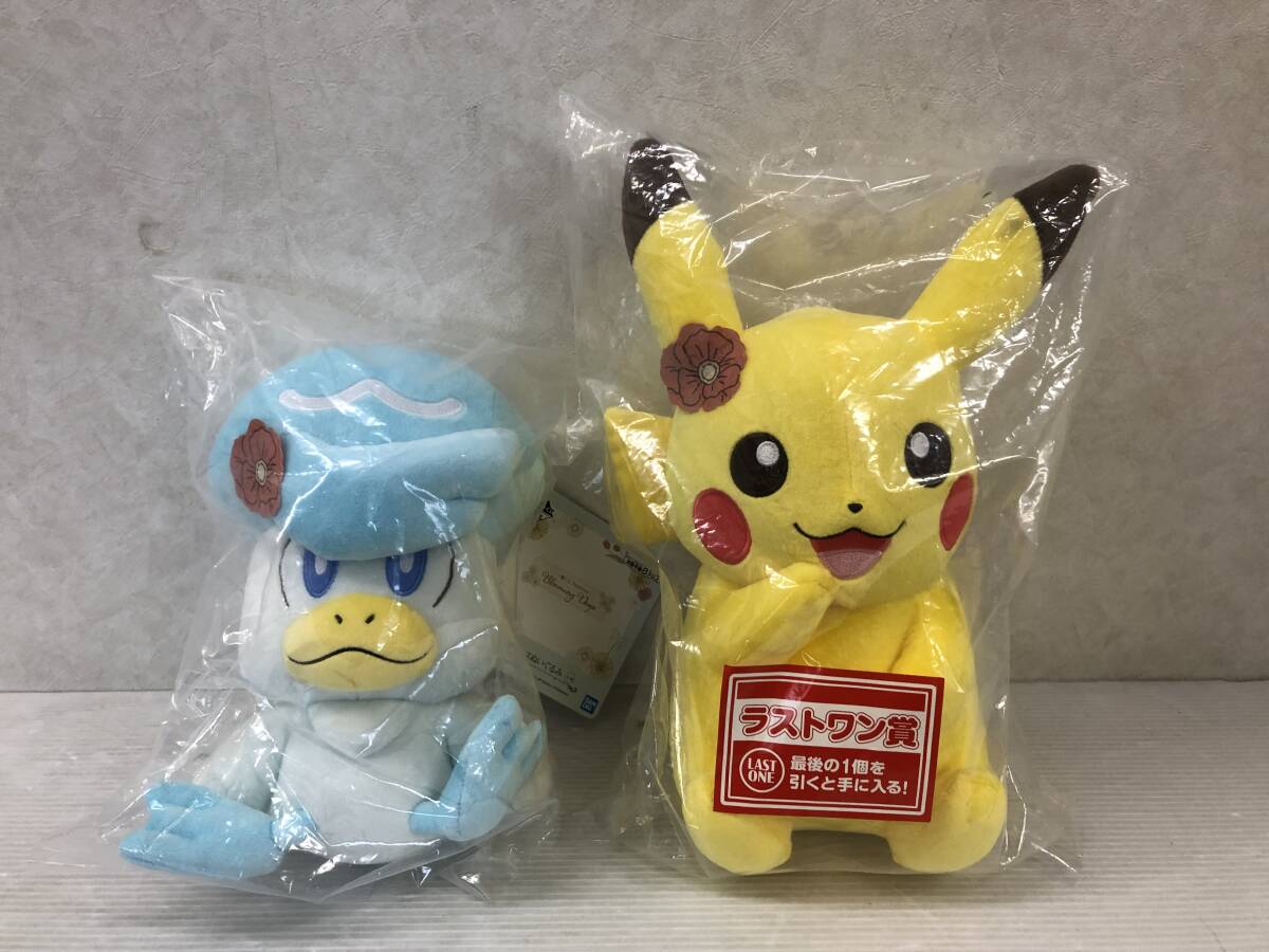 一番くじ ポケモン Pokemon Blooming Days ぬいぐるみ2点 C賞 クワッス / ラストワン ピカチュウ 未使用品 systoy072081_画像1