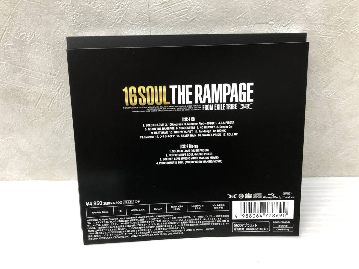 THE RAMPAGE from EXILE TRIBE CD 16SOUL(MV盤)(Blu-ray Disc付) 中古品 syjcd072798の画像2