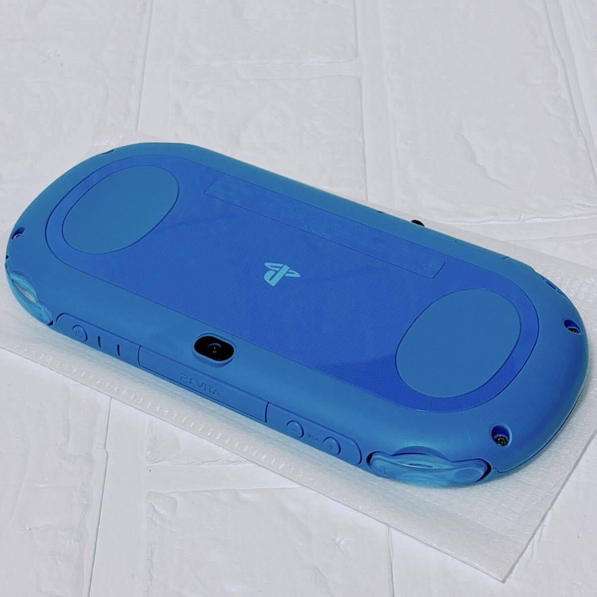 【動作確認済・美品】SONY PlayStation VITA 本体 アクアブルー PCH-2000 ZA23 PS Vita FW3.74 外箱 ヴィータ AQUA BLUE 画面傷なし_画像5