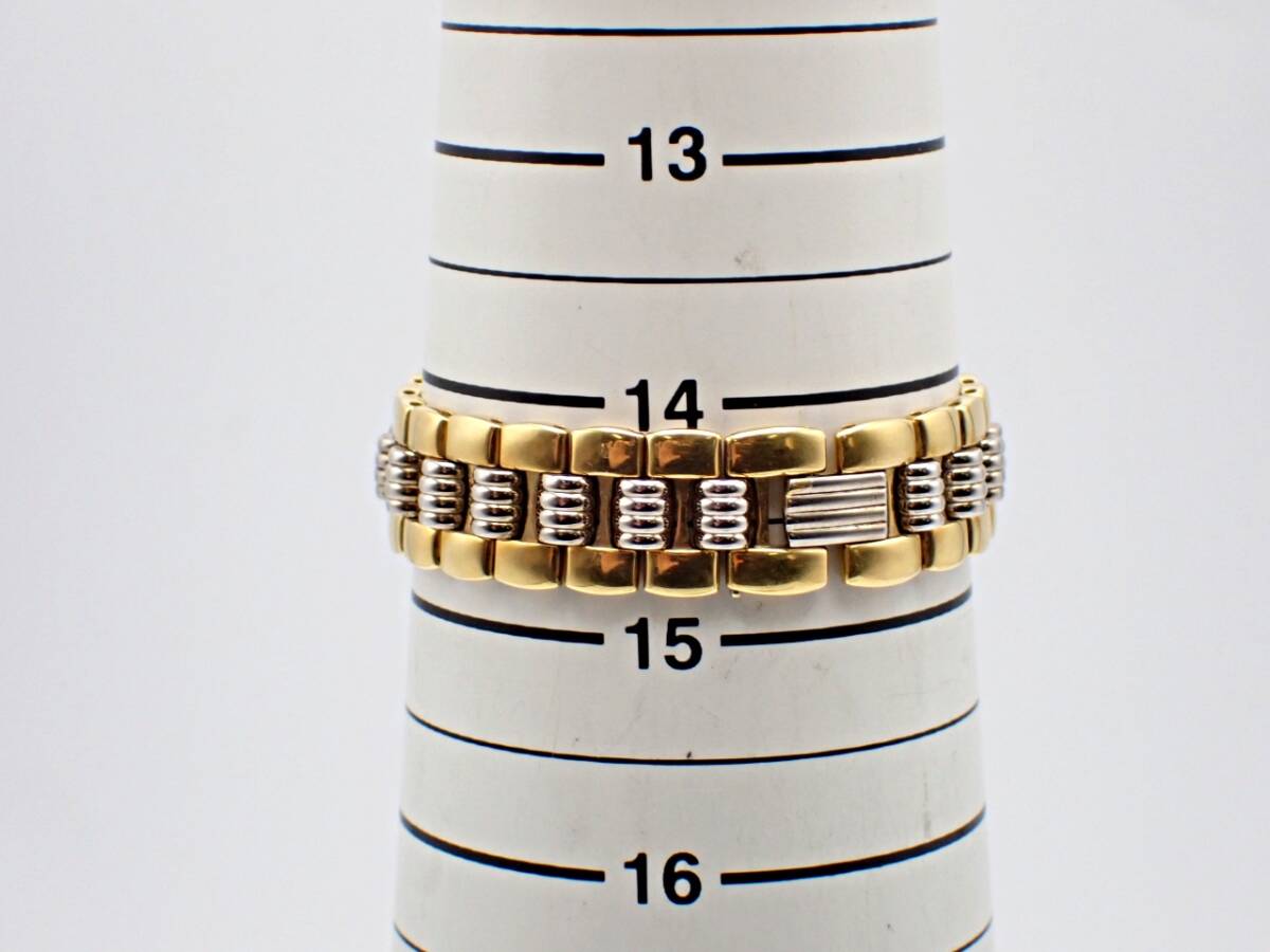 1円～★Christian Dior クリスチャンディオール 48.133 オクタゴン QZ 白文字盤 デイト レディース腕時計 / P532910の画像4