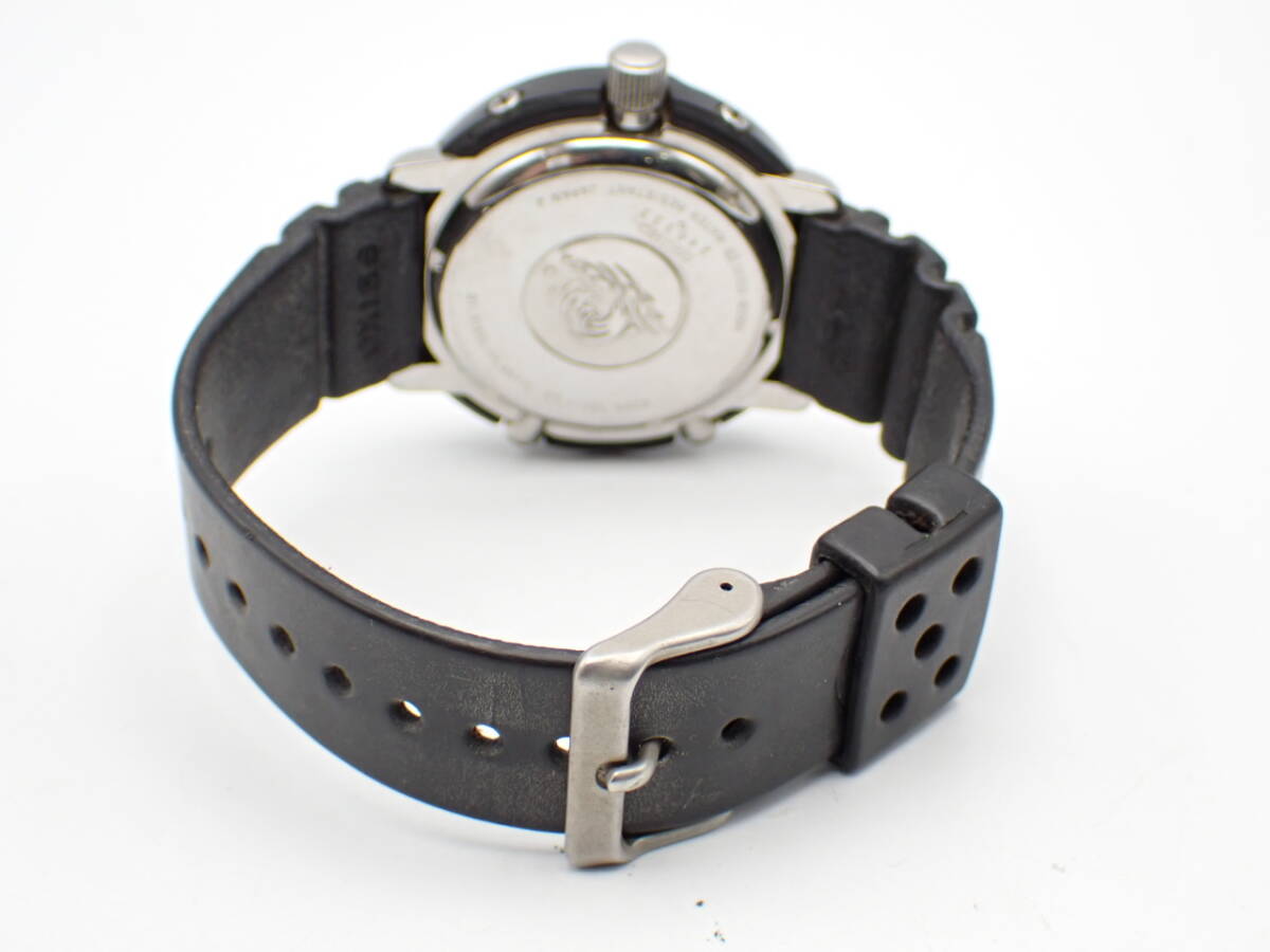 １円～☆SEIKO セイコー QZ メンズ腕時計 ハイブリットダイバー H558-5000 デジアナ 黒文字盤/N1111022_画像4