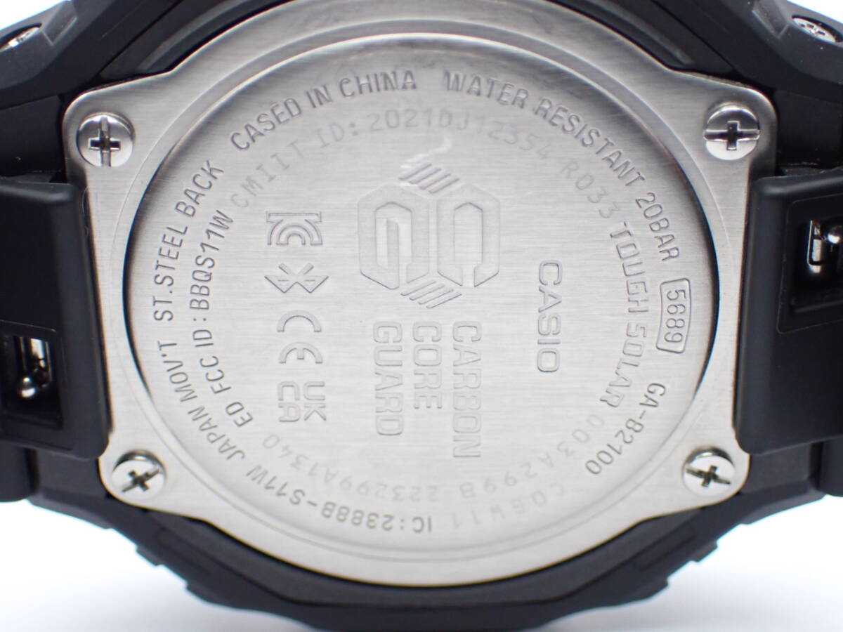 美品 稼働品☆1円～☆CASIO カシオ ソーラー メンズ腕時計 G-SHOCK GA-B2100 タフソーラー Bluetooth デジアナ ブラックカラー/E52217_画像5