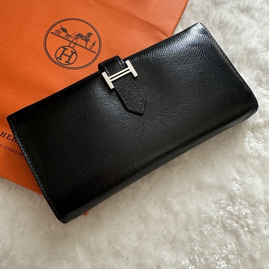 【美品】 998 HERMES エルメス ベアン 2つ折り長財布_画像1