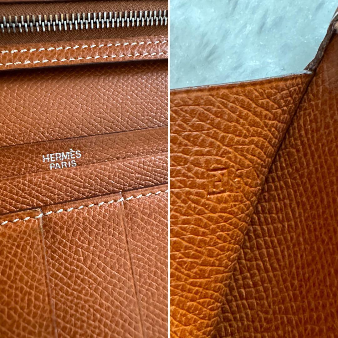 【美品】 998 HERMES エルメス ベアン 2つ折り長財布_画像8