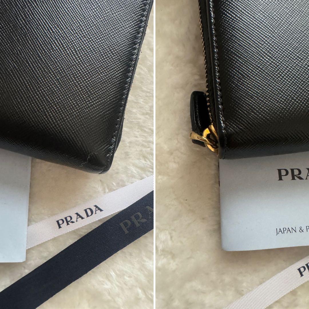 【極上美品】53 PRADA プラダ ラウンドファスナー 長財布_画像2