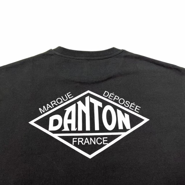 DANTON◆ダントン ロンT クルーネック 長袖Tシャツ42（L）／ワンポイントロゴ ロングスリーブTシャツ_画像2