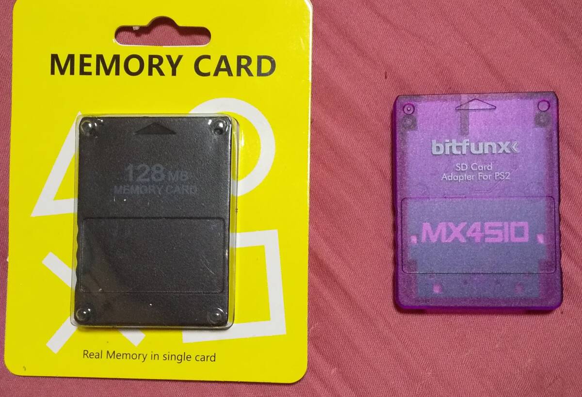 PS2メモリーカード中華製品メモリー偽装×１個　と　SDカード用×１個_画像1