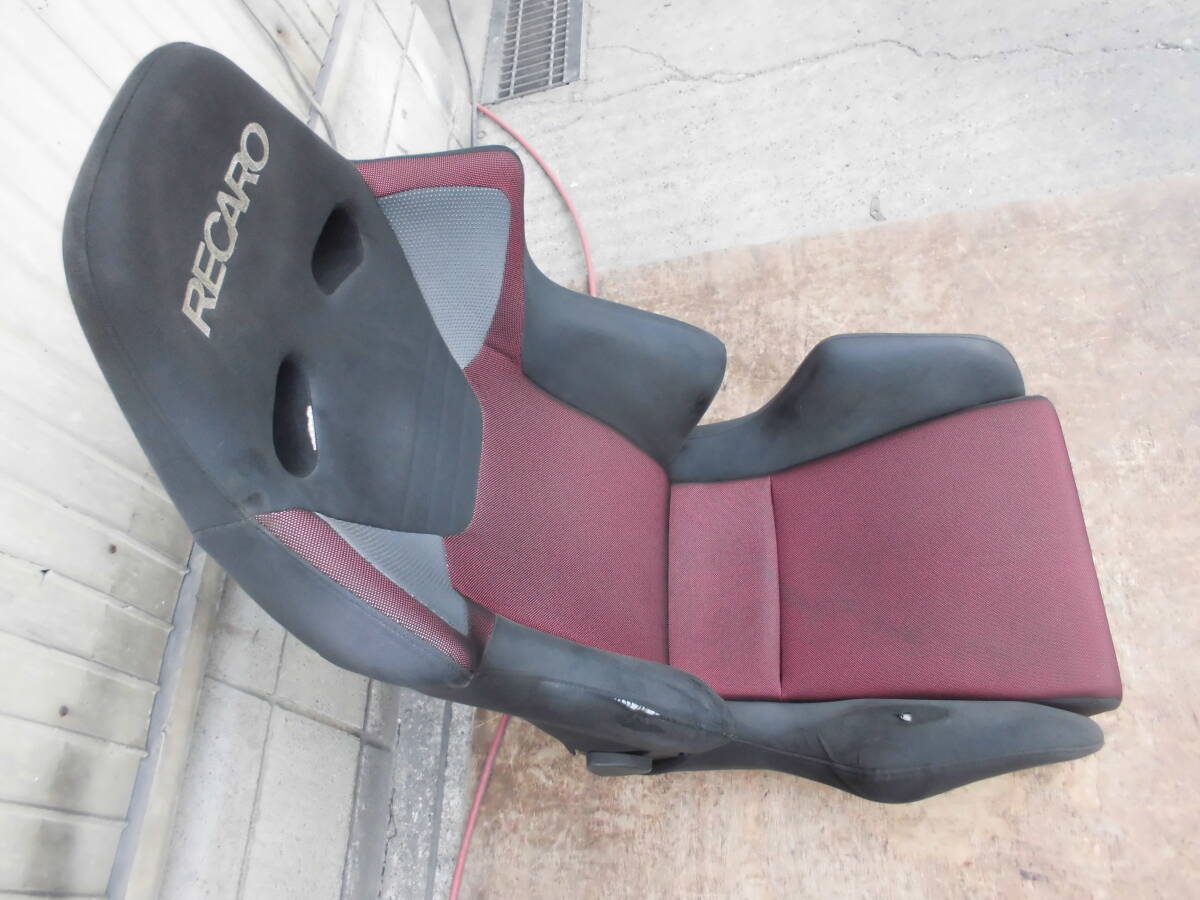 RECARO SR-6 セミバケットシート SR6 正規品 レッド ブラック SK100S 赤 黒 RECARO JAPAN レカロシート 両側ダイヤル スレキレヤブレ有☆_画像3