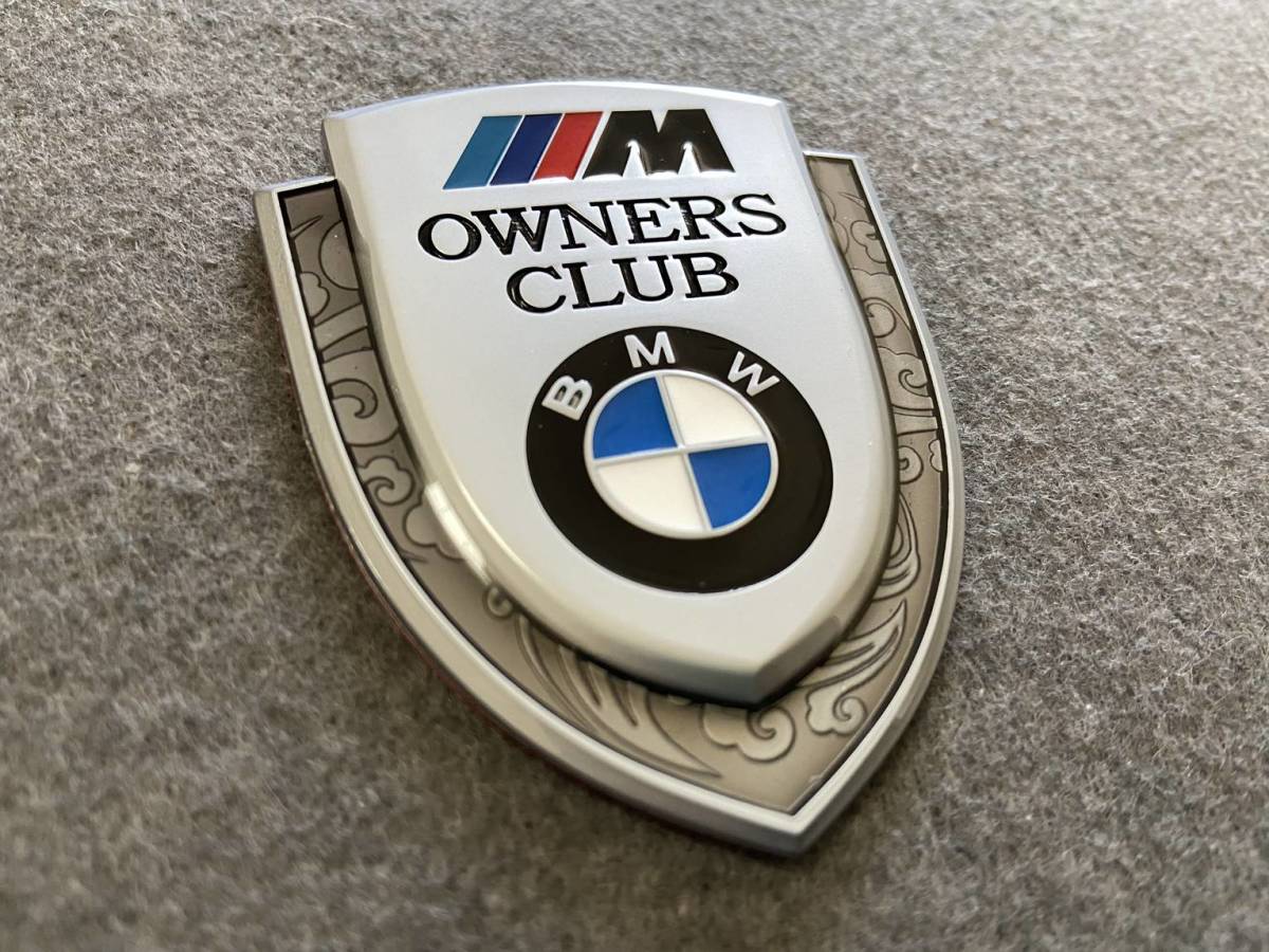 BMW ///M メタルカーエンブレム 車用デカール 飾り 金属ステッカー シール バッジ ドレスアップ 1個 シルバー 04番_画像2