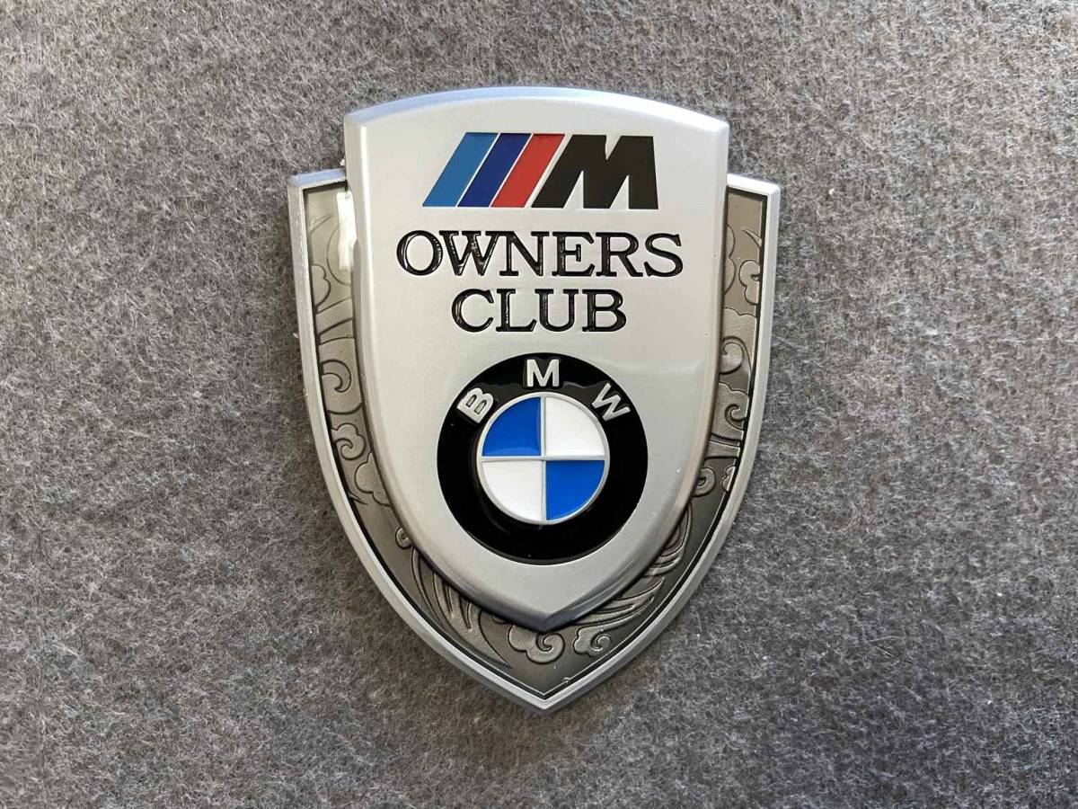 BMW ///M メタルカーエンブレム 車用デカール 飾り 金属ステッカー シール バッジ ドレスアップ 1個 シルバー 04番_画像1