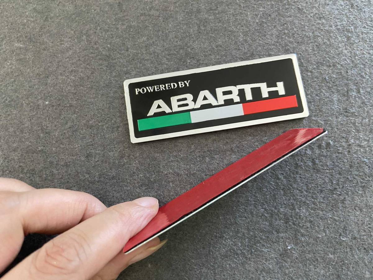 アバルト ABARTH★8*3CM★ カーステッカー エンブレム プレート アルミ製 フェンダーバッジ シール 傷を隠す 2枚セット 506番_画像5