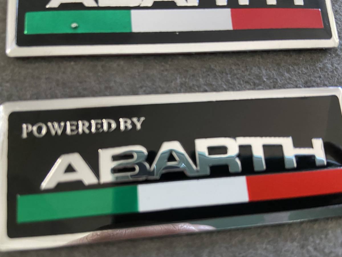 アバルト ABARTH★8*3CM★ カーステッカー エンブレム プレート アルミ製 フェンダーバッジ シール 傷を隠す 2枚セット 506番_画像3