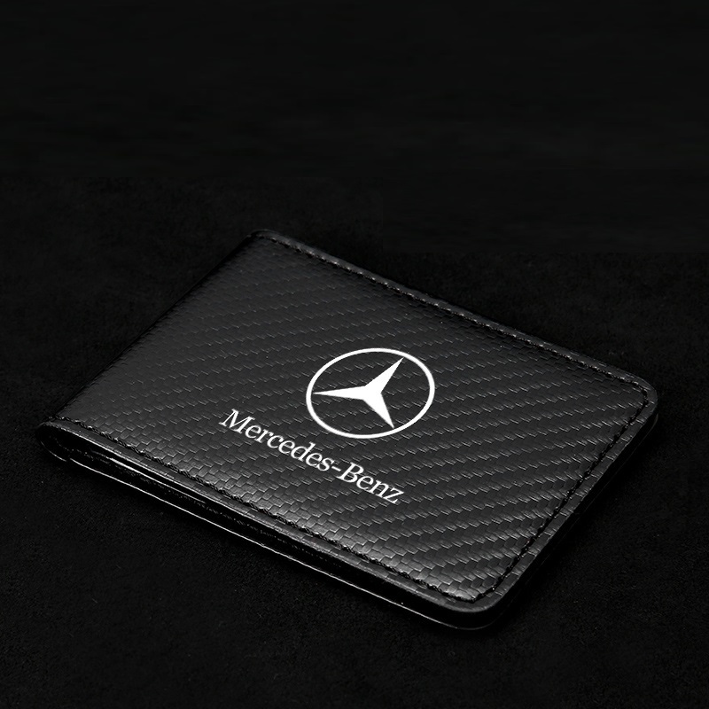  Mercedes * Benz BENZ card-case license proof case card holder PU leather carbon style business card file card inserting credit card case 