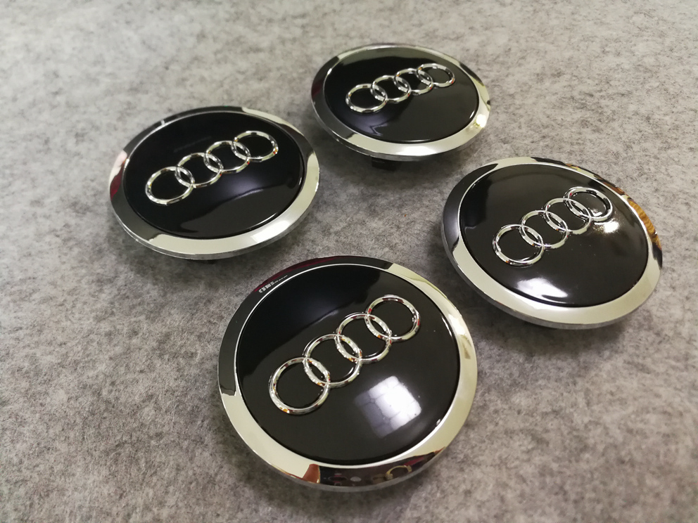 アウディ AUDI ホイールキャップ ホイール ハブキャップ センター キャップ保護 防塵 4個セット 外径68mm 25番_画像2