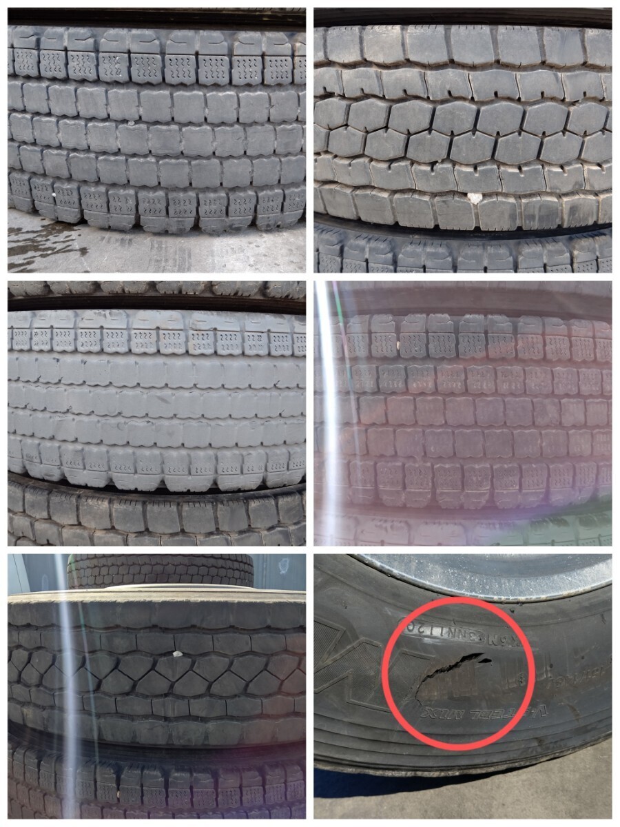 [引取限定・四街道市]☆トラック 大型 10穴 275/80R22.5 アルミホイール タイヤ 1台分 11本 プロフィア☆_画像9