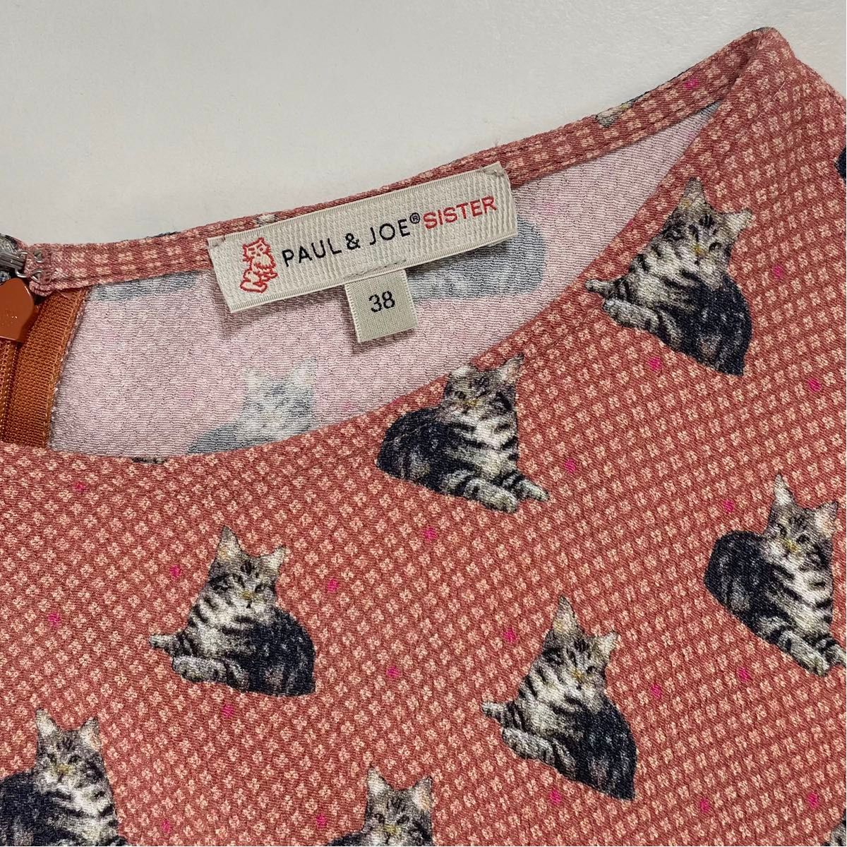 PAUL & JOE SISTER 猫柄ワンピース 38 レディース PAUL & JOE SISTER 猫柄ワンピース 38 レディース