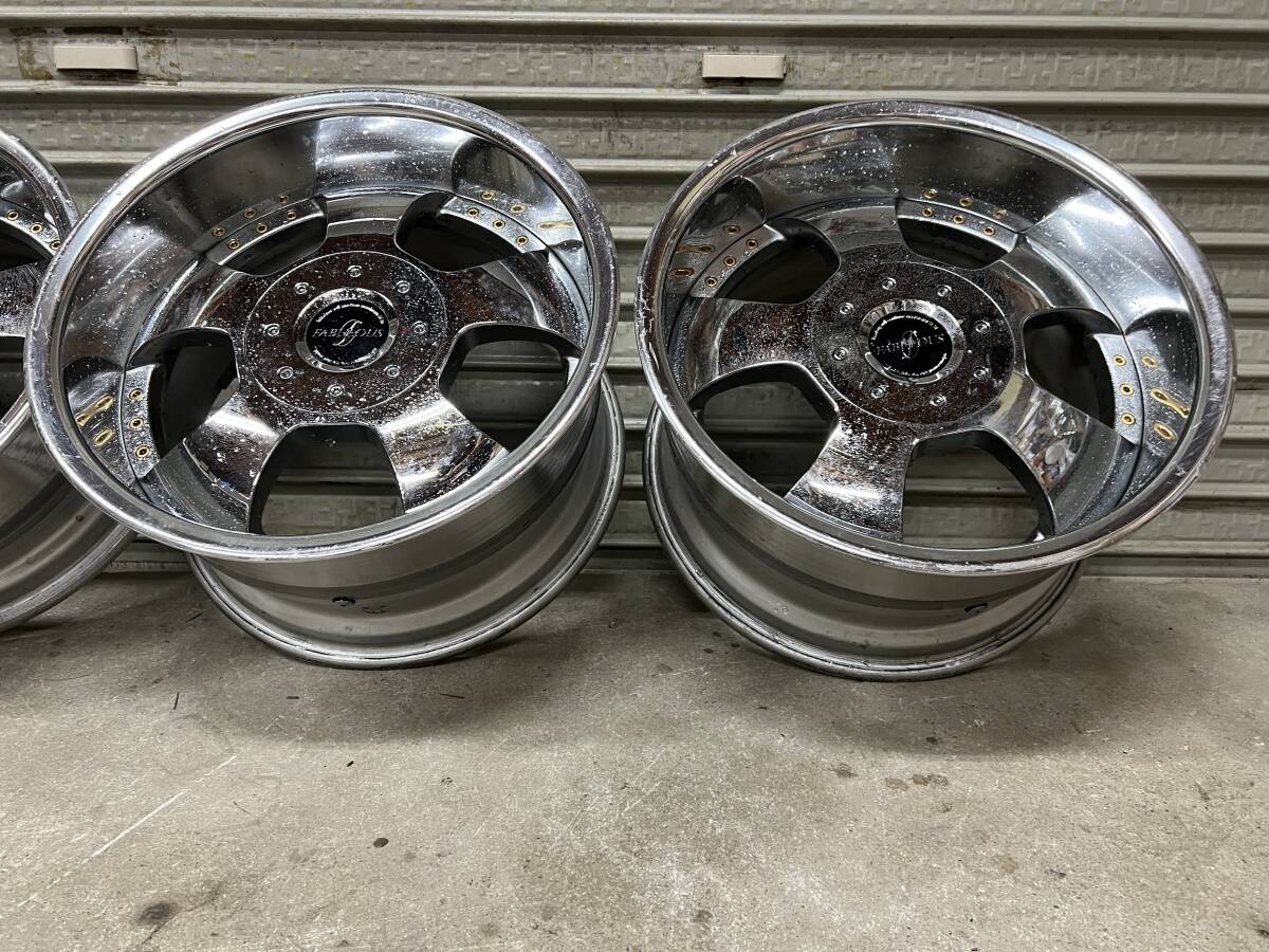 ☆深リム FABULOUS（ファブレス プロファンド）15インチ 7.5J＋12AAA 2本 8.5J＋26A 2本 PCD100-110 4H（BBS SSR WORK O.Z. Racing ）中古の画像4