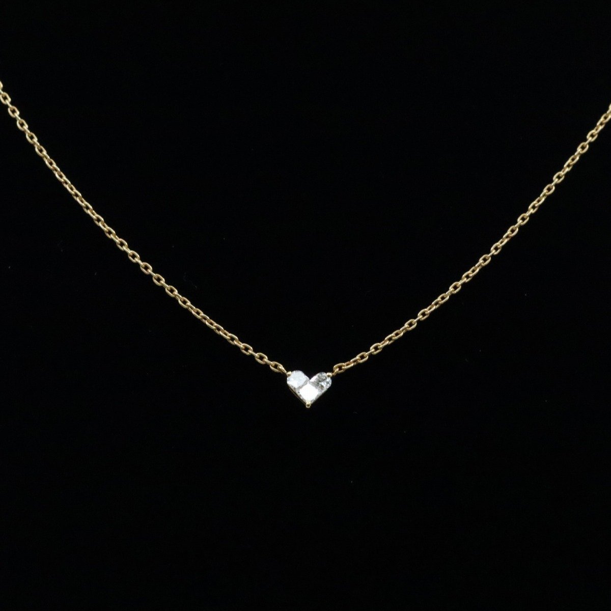 STAR JEWELRY スタージュエリー ミステリアスハート ネックレス K18YG/ダイヤモンド0.10ct【いおき質店】_画像8