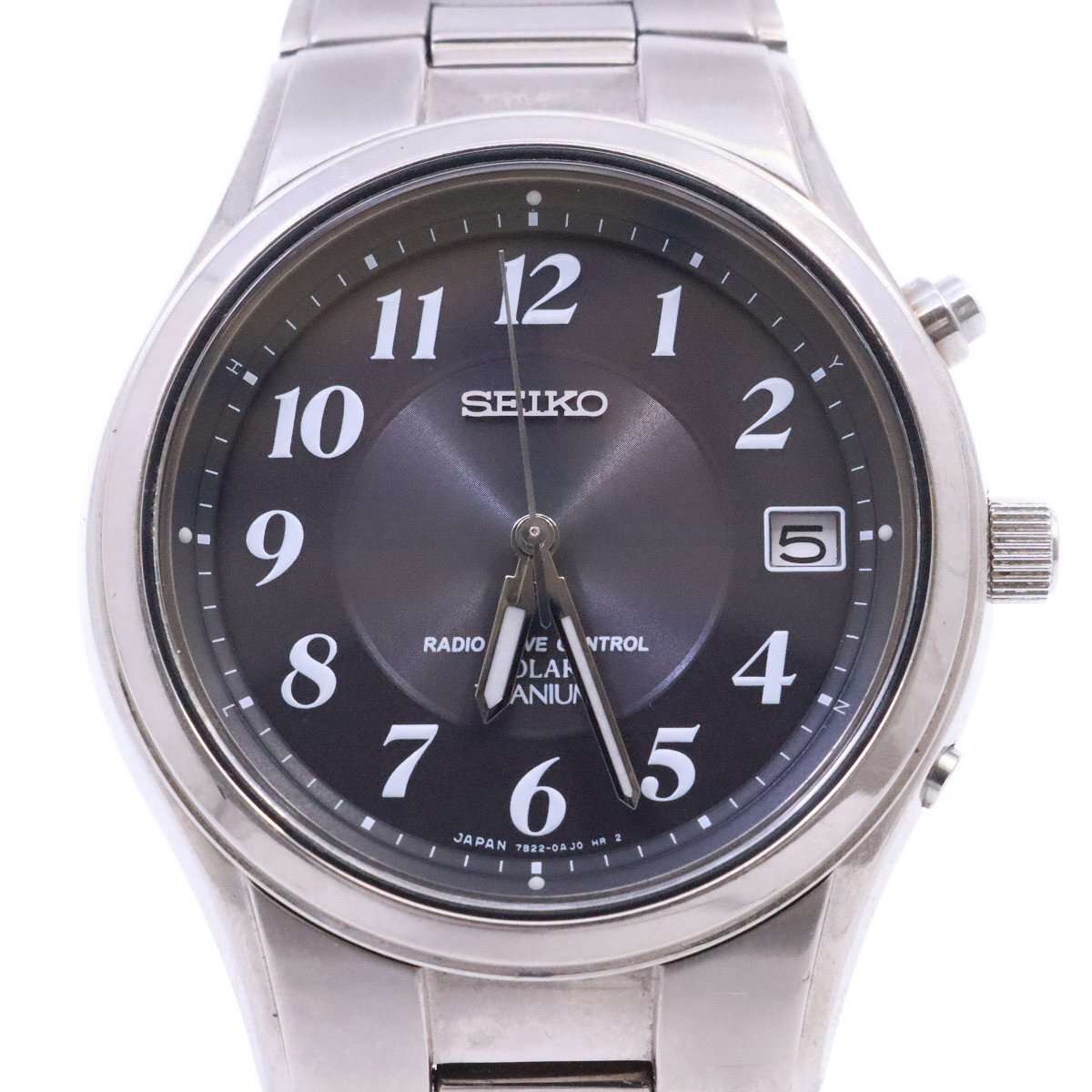 SEIKO セイコー スピリット ソーラー電波 メンズ 腕時計 チタン 黒文字盤 SBTM005 / 7B22-0AD0【いおき質店】_画像1
