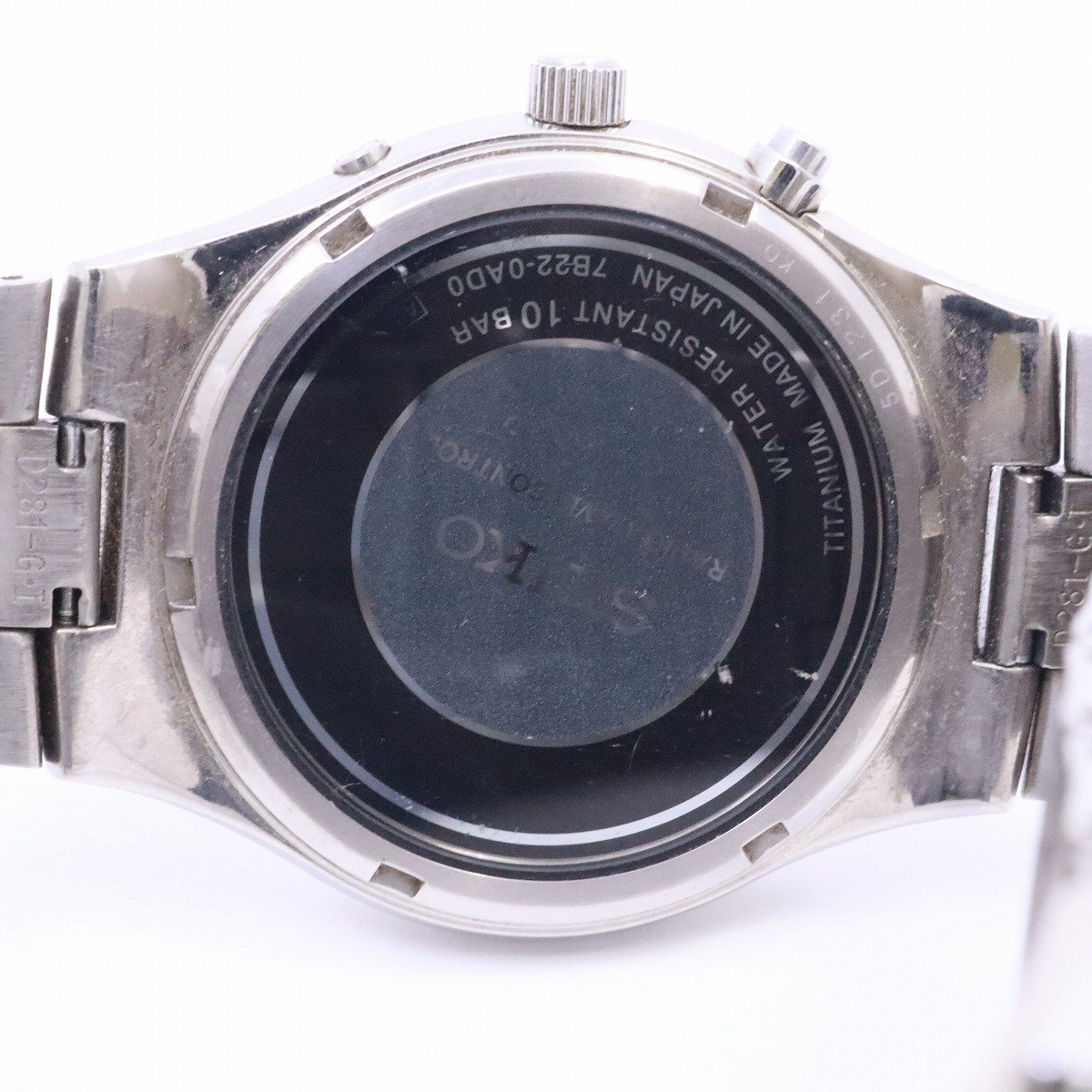 SEIKO セイコー スピリット ソーラー電波 メンズ 腕時計 チタン 黒文字盤 SBTM005 / 7B22-0AD0【いおき質店】_画像9