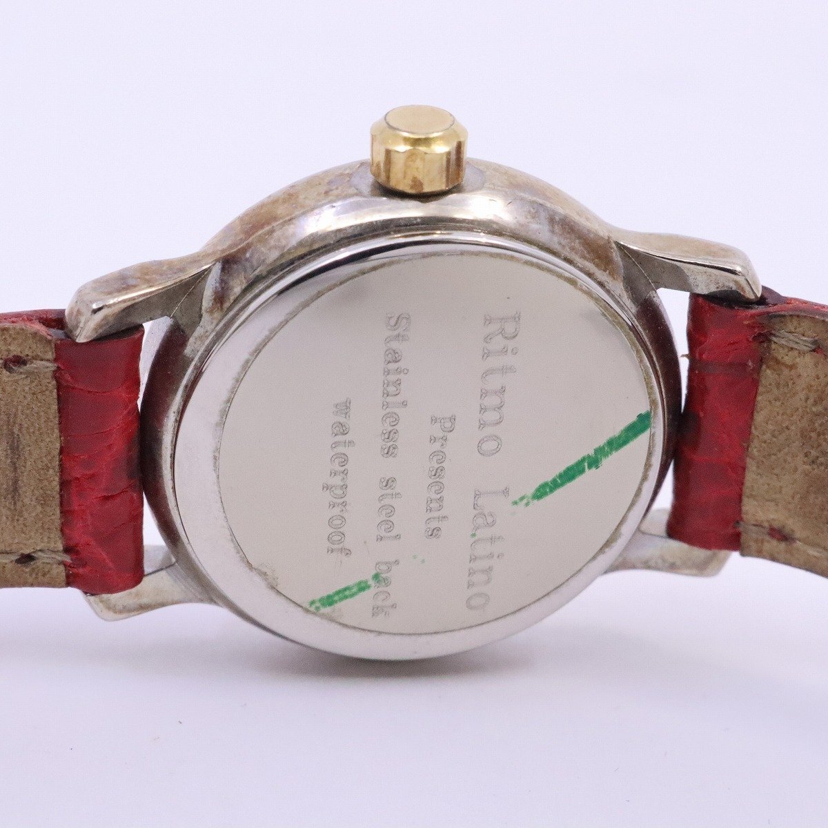  Ritmo Latino do-tichi кварц женские наручные часы комбинированный слоновая кость циферблат оригинальный красный кожа ремень [... ломбард ]