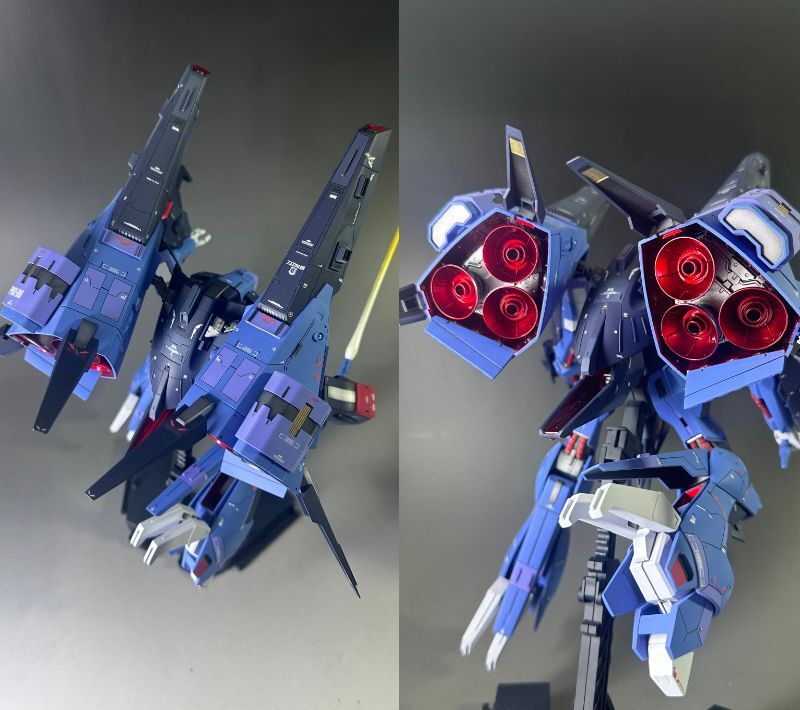 ◆◇【塗装済み/完成品/追加画像あり】 HGUC 1/144 PMX-000 メッサーラ 機動戦士Zガンダム スジ彫り 小改造 デカール シロッコ◇◆_画像4