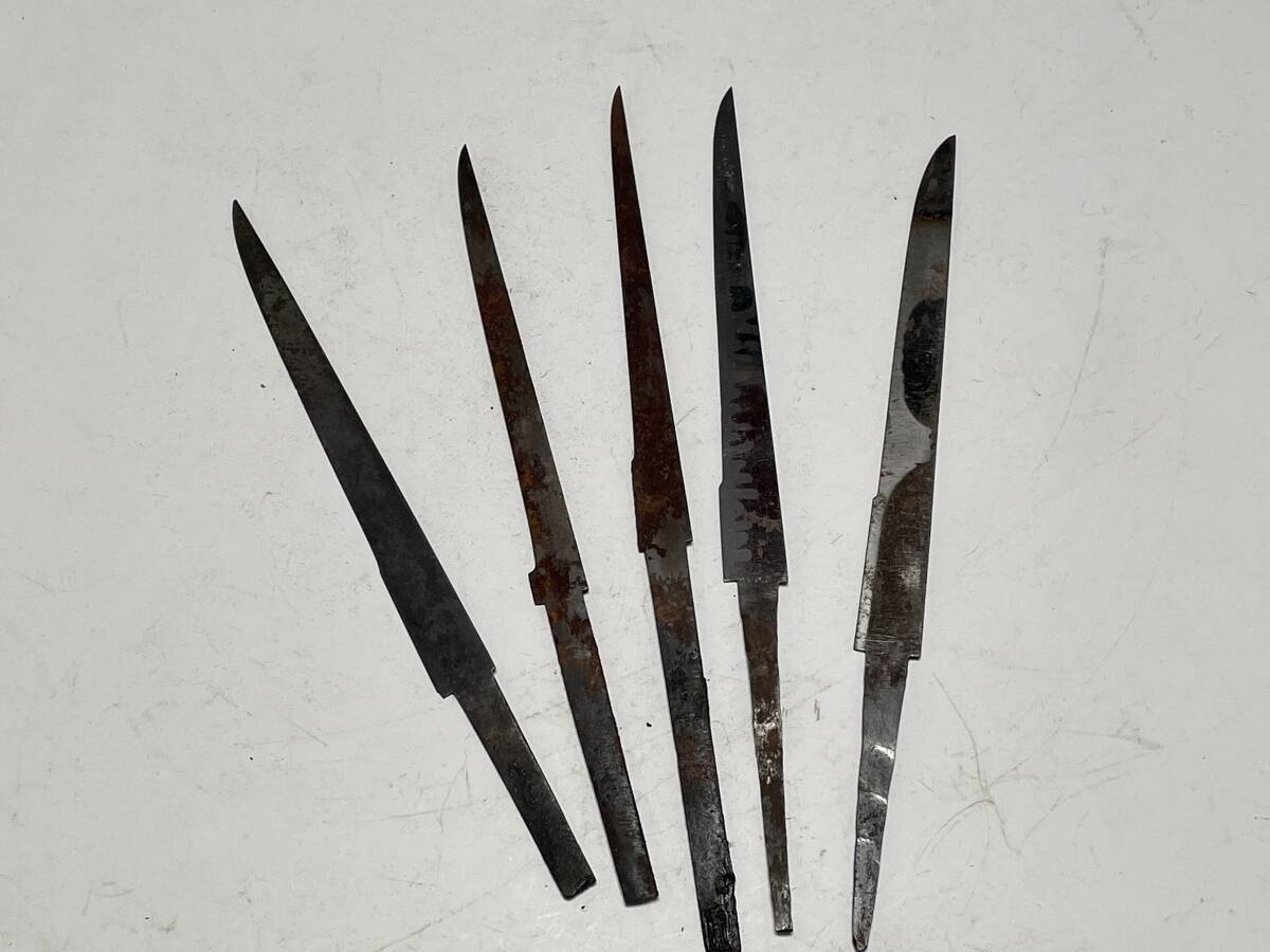 【日本刀装具】武具小道具 在銘小刀 5本一括売り切り の画像6