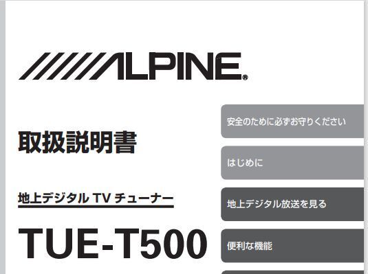 アルパイン (ALPINE) TUE-T500　4×4地上デジタルチューナー (フルセグ/ワンセグ) フィルムアンテナ付き_画像9